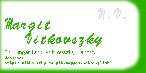 margit vitkovszky business card